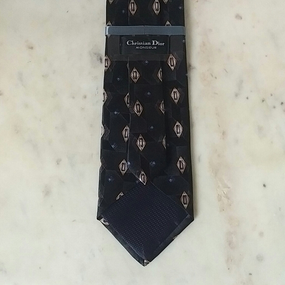 DIOR - NWT beautiful classy black diamond silk tie - Picture 4 of 5